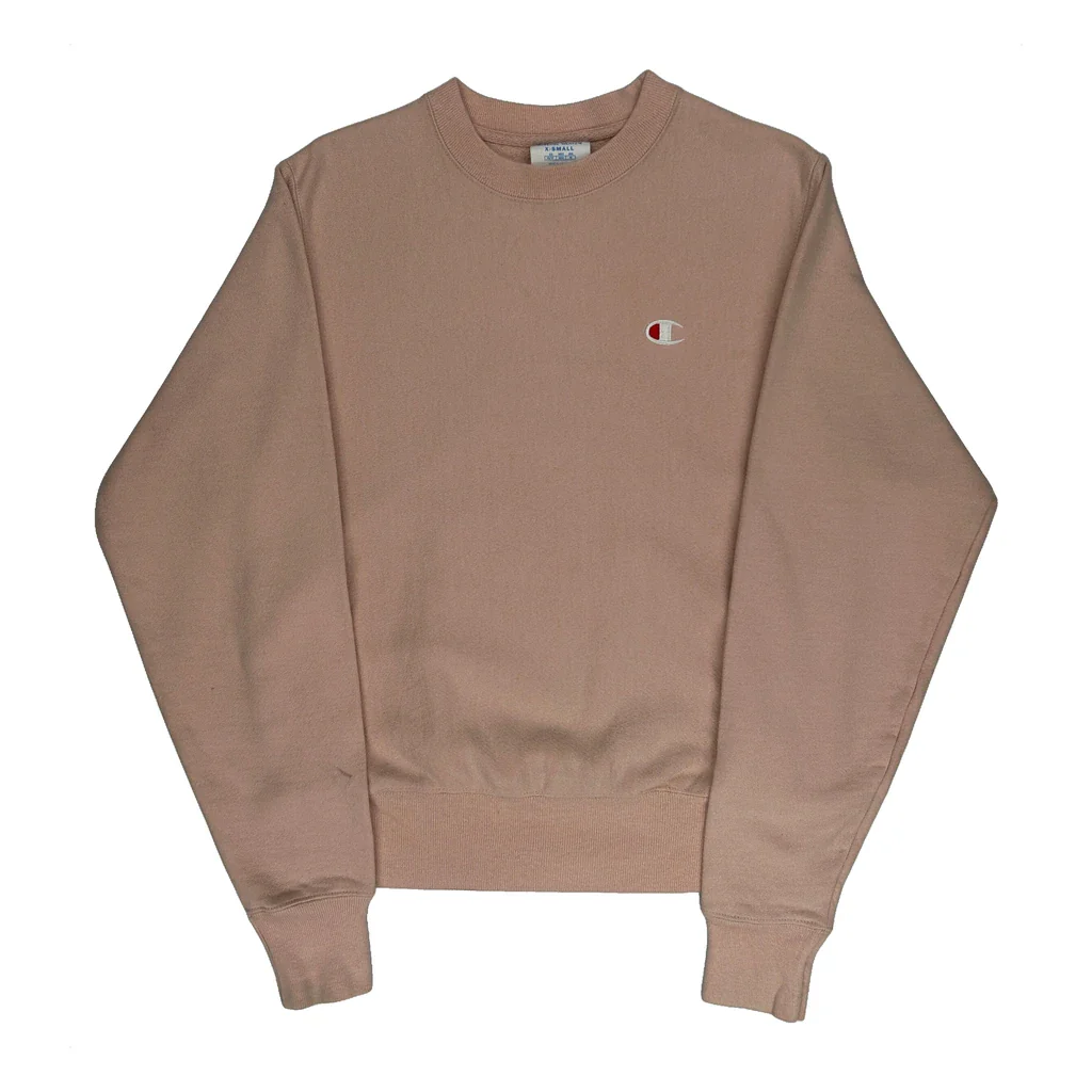 Reverse Weave Champion Sweatshirt - XS Pink Cotton Blend