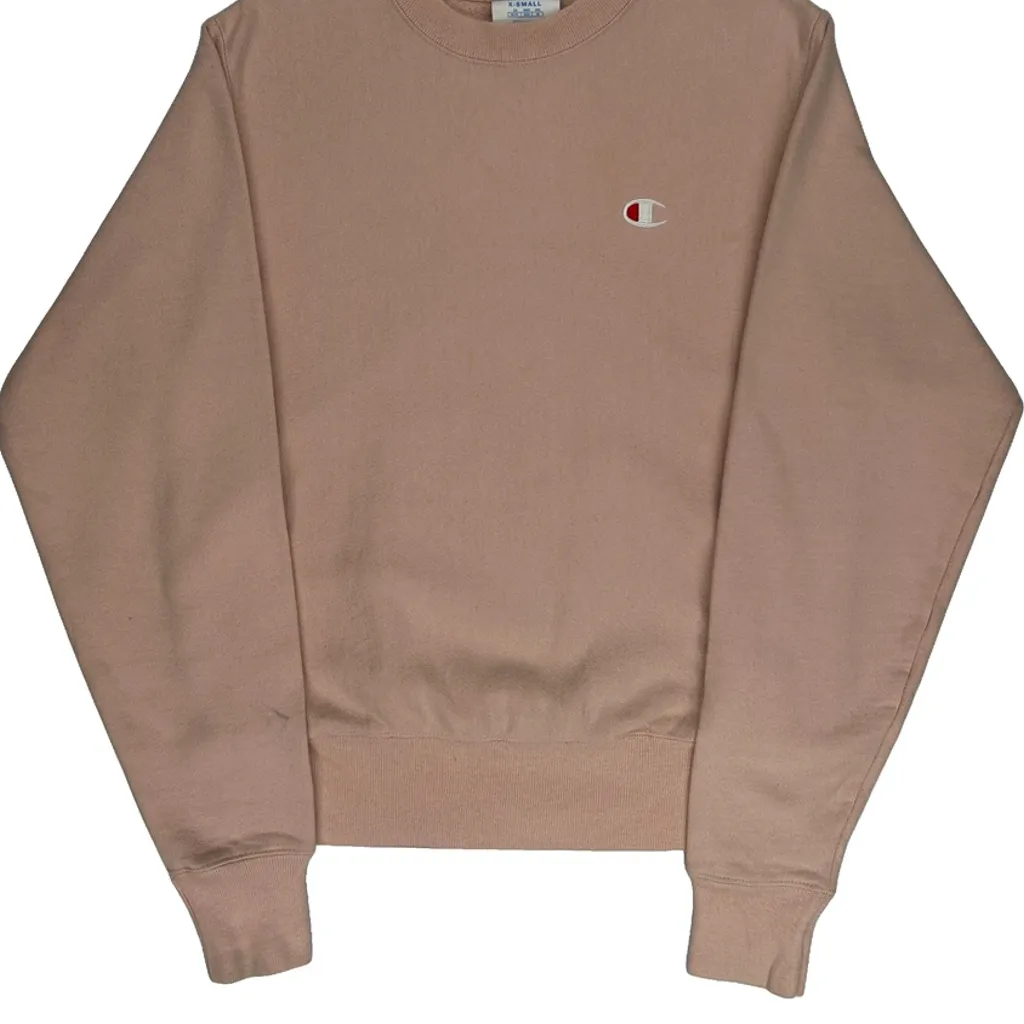 Reverse Weave Champion Sweatshirt - XS Pink Cotton Blend - Image 4