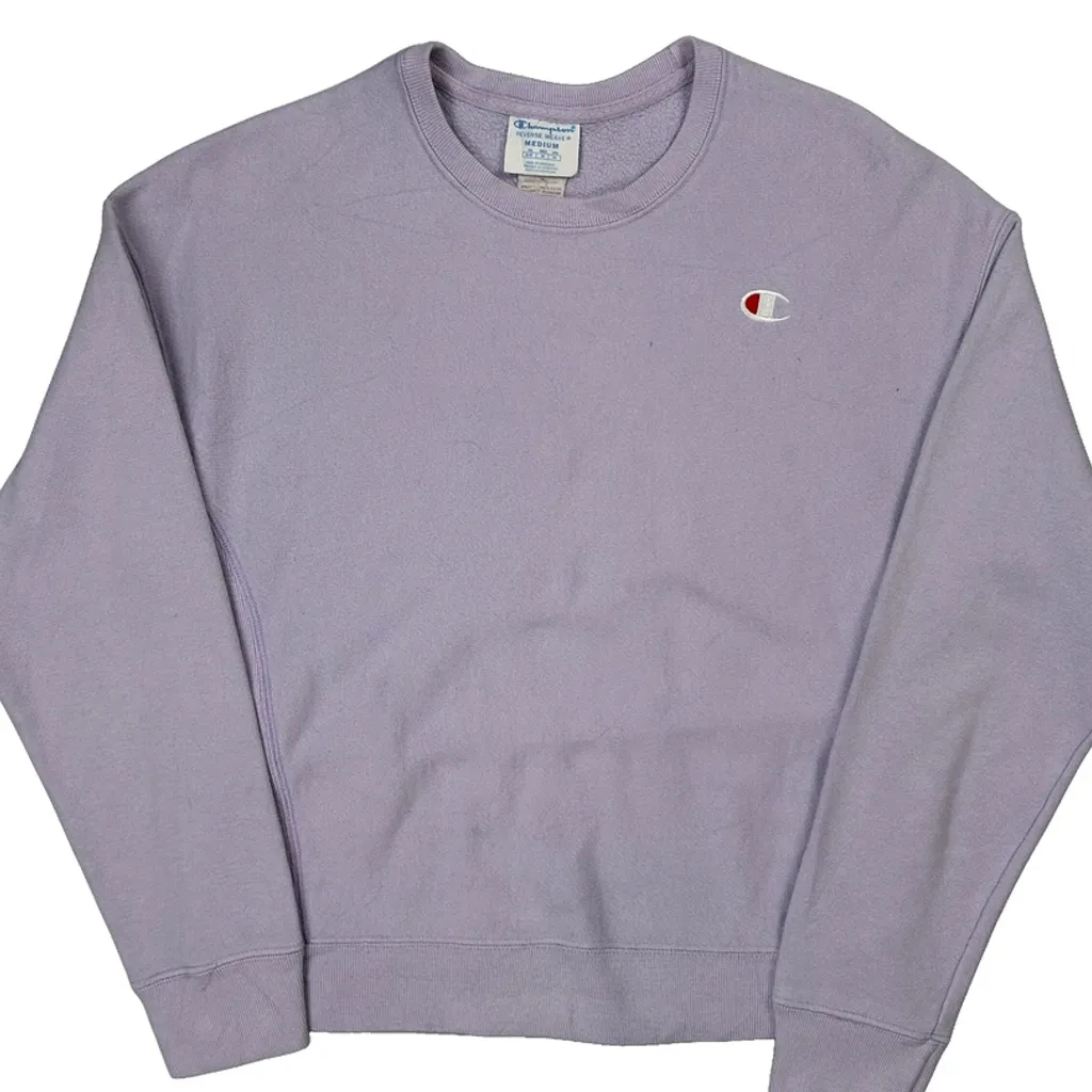 Reverse Weave Champion Sweatshirt - Medium Purple Cotton Blend - Image 4