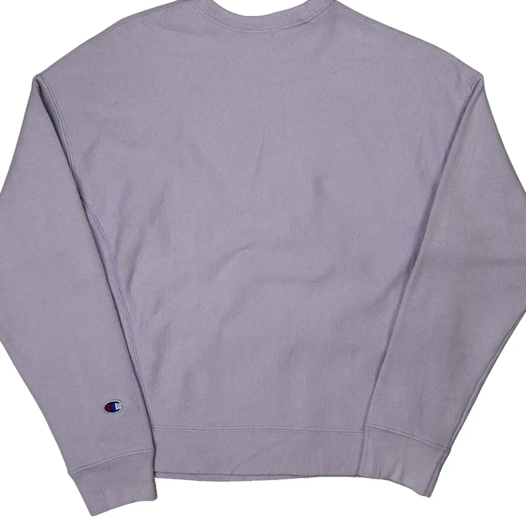 Reverse Weave Champion Sweatshirt - Medium Purple Cotton Blend - Image 6