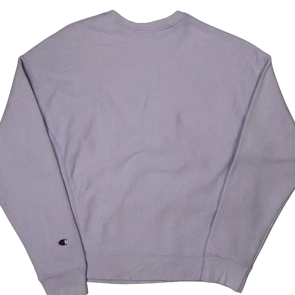 Reverse Weave Champion Sweatshirt - Medium Purple Cotton Blend - Image 7