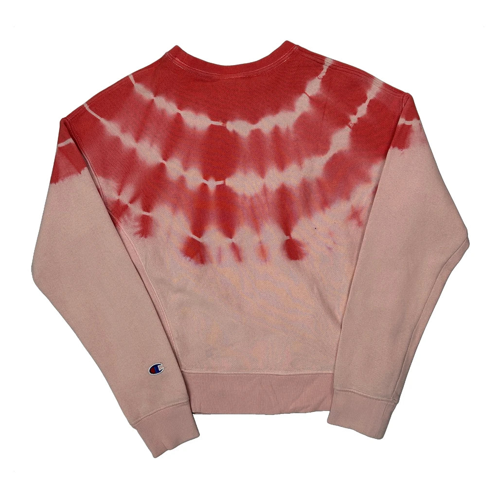 Reverse Weave Champion Tie-Dye Sweatshirt - XS Red Cotton - Image 2