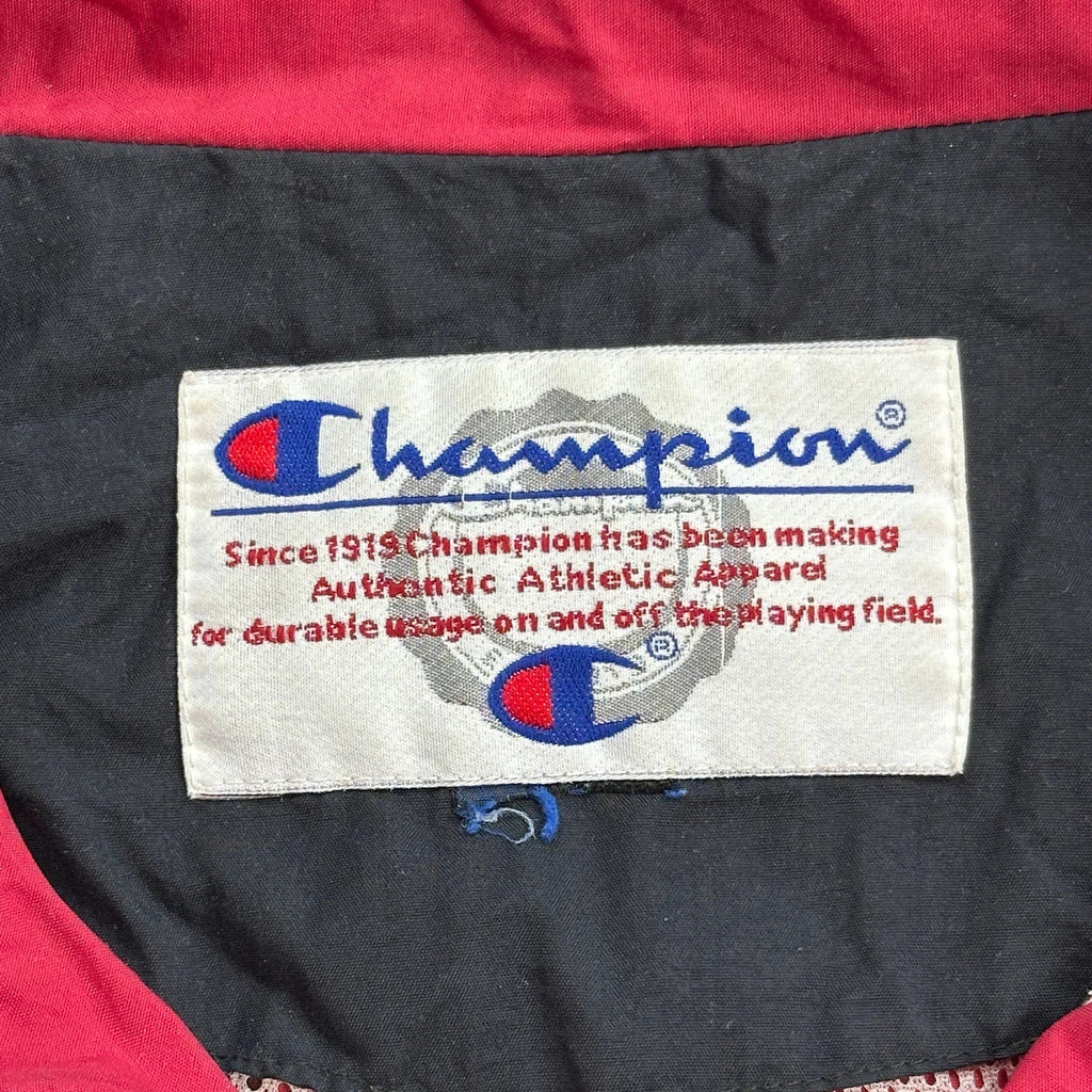 Reverse Weave Champion Track Jacket - XL Red Polyester - Image 4