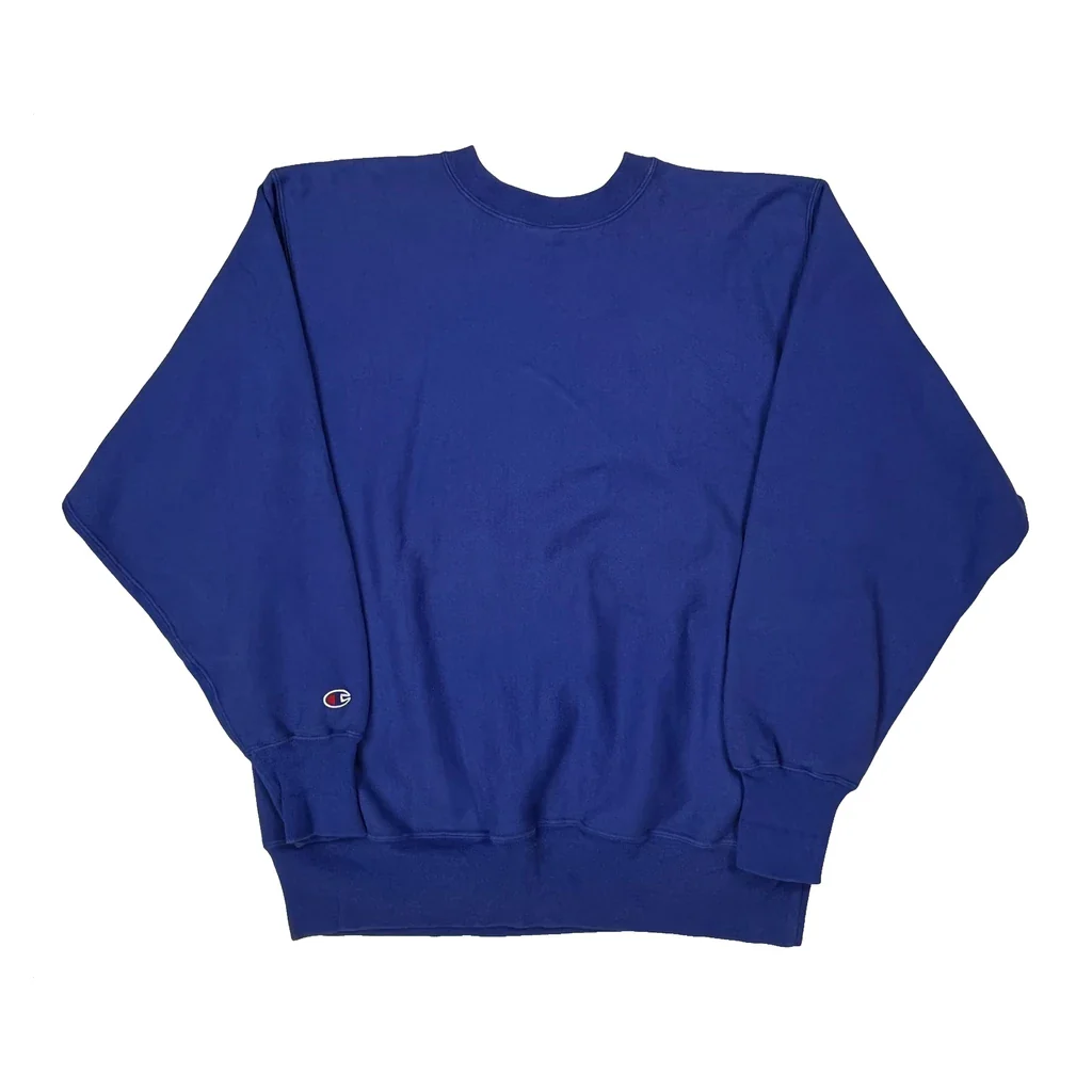 Reverse Weave Nebraska Champion College Sweatshirt - XL Blue Cotton - Image 2