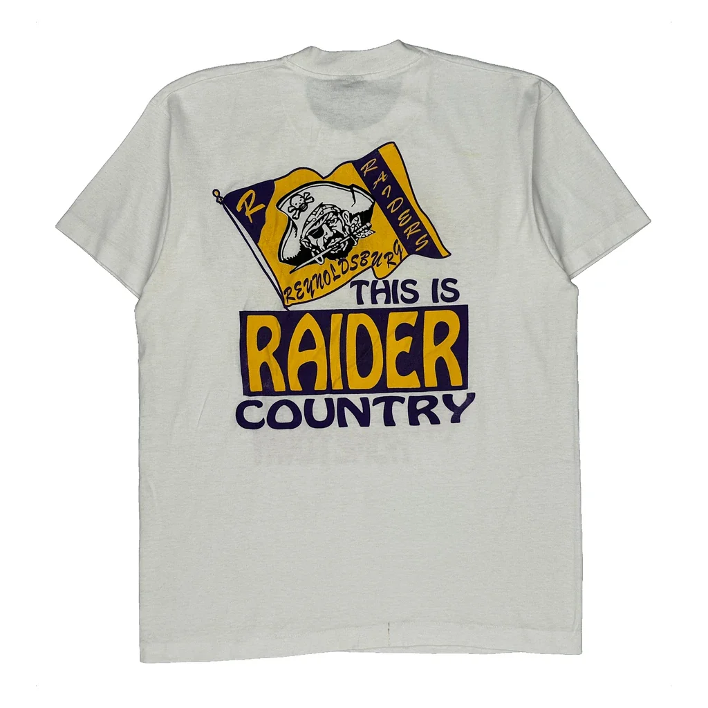 Reynoldsburg Fruit Of The Loom Graphic T-Shirt - Large White Cotton Blend - Image 2