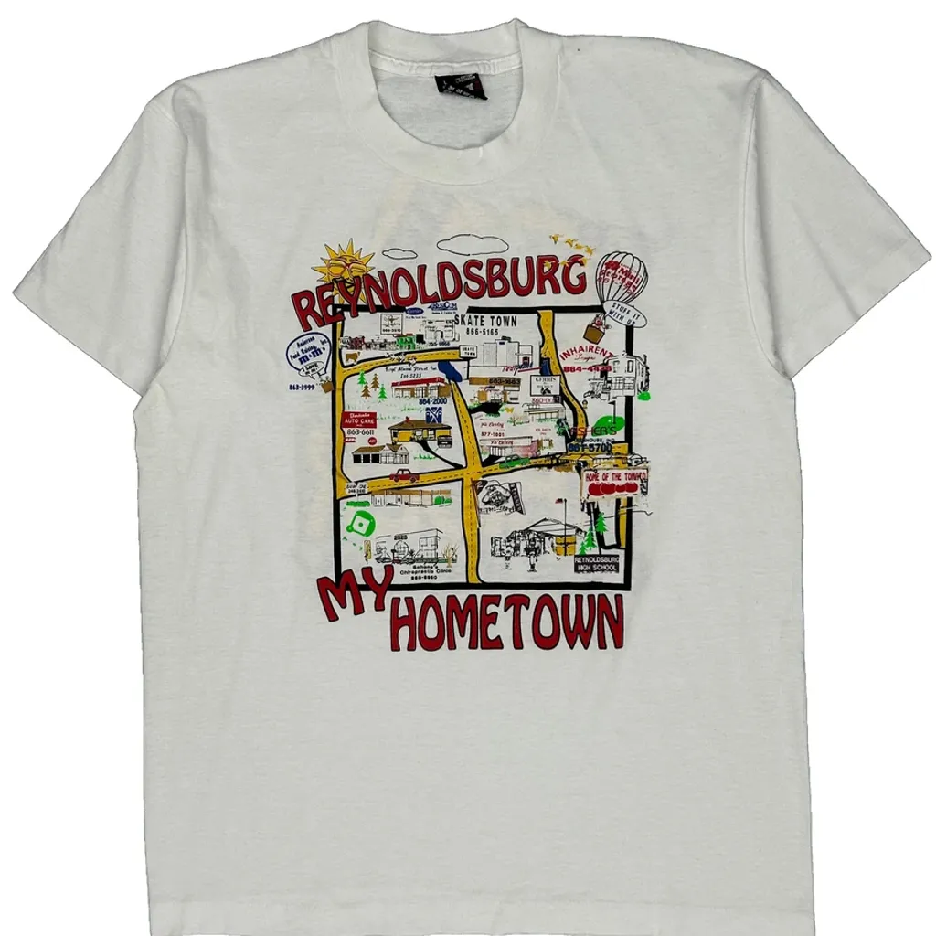 Reynoldsburg Fruit Of The Loom Graphic T-Shirt - Large White Cotton Blend - Image 4