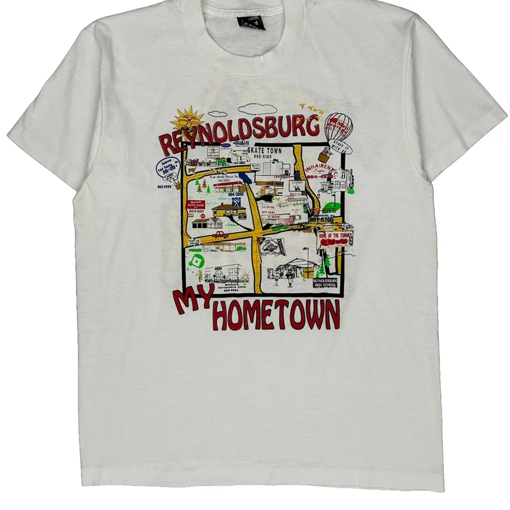 Reynoldsburg Fruit Of The Loom Graphic T-Shirt - Large White Cotton Blend - Image 5