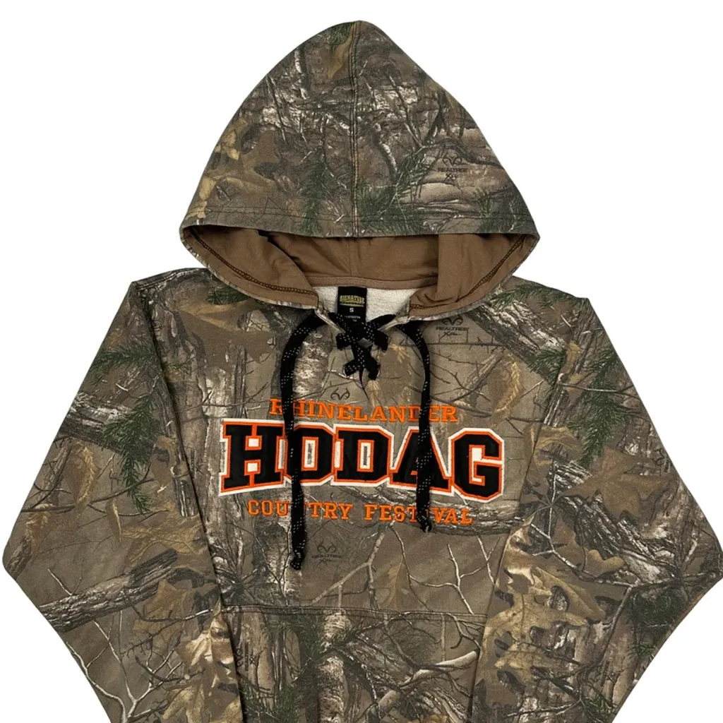Rhinelander Hodag Country Festival Signature Camo Hoodie - Small Camo Cotton - Image 4