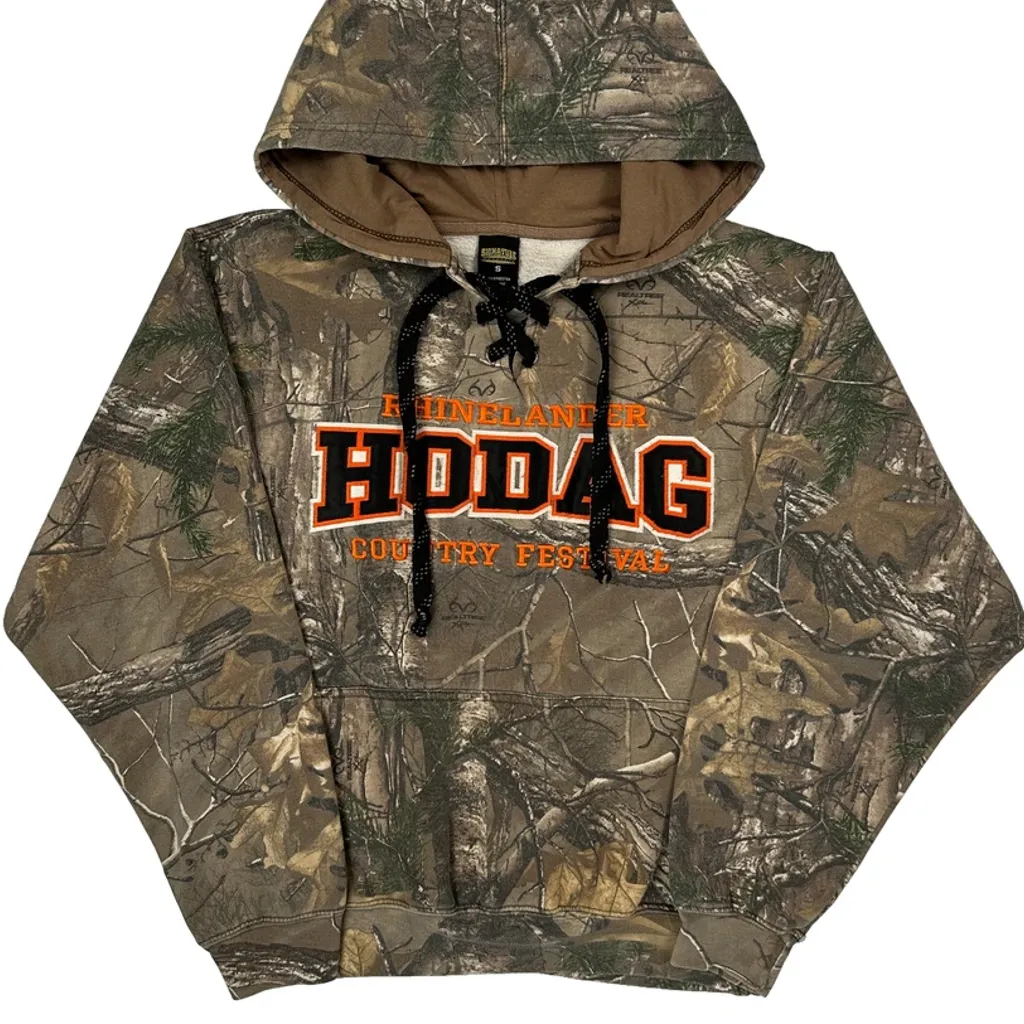 Rhinelander Hodag Country Festival Signature Camo Hoodie - Small Camo Cotton - Image 5