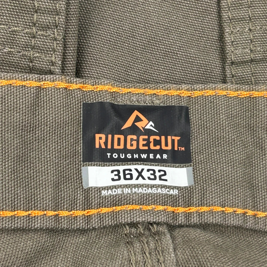 Ridgecut Cargo Trousers - 38W 32L Brown Cotton Blend - Image 6