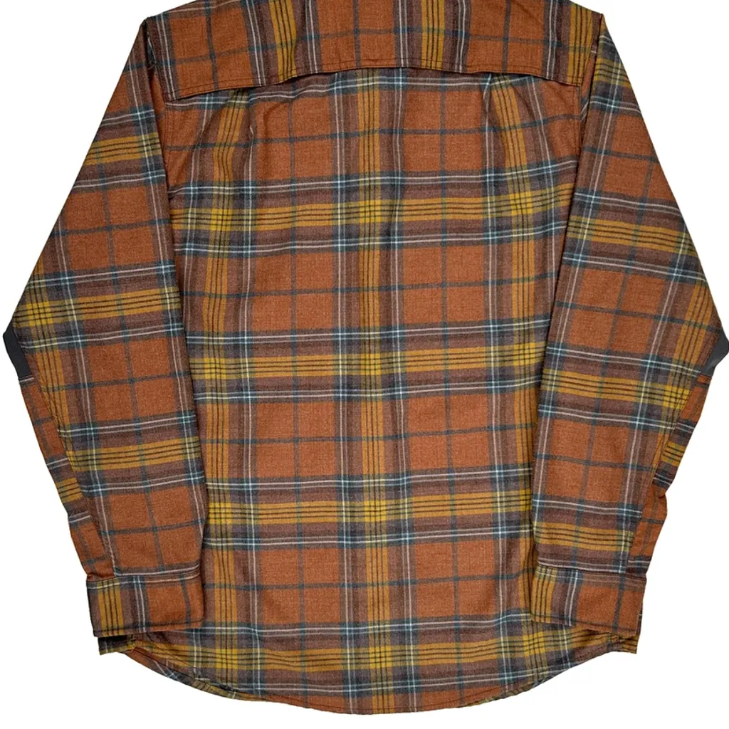 Ridgecut Checked Flannel Shirt - Large Brown Cotton - Image 6