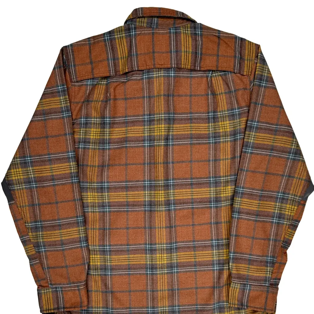 Ridgecut Checked Flannel Shirt - Large Brown Cotton - Image 7