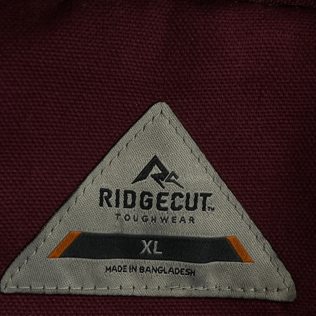 Ridgecut Workwear Jacket - XL Burgundy Cotton - Image 3