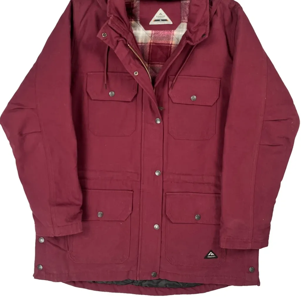 Ridgecut Workwear Jacket - XL Burgundy Cotton - Image 5
