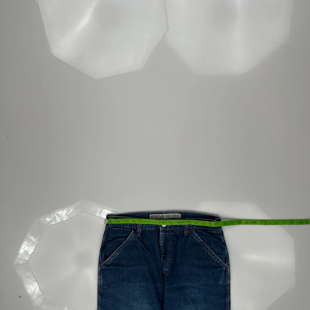Rifle Carpenter Jeans - 30W 25L Blue Denim - Image 3