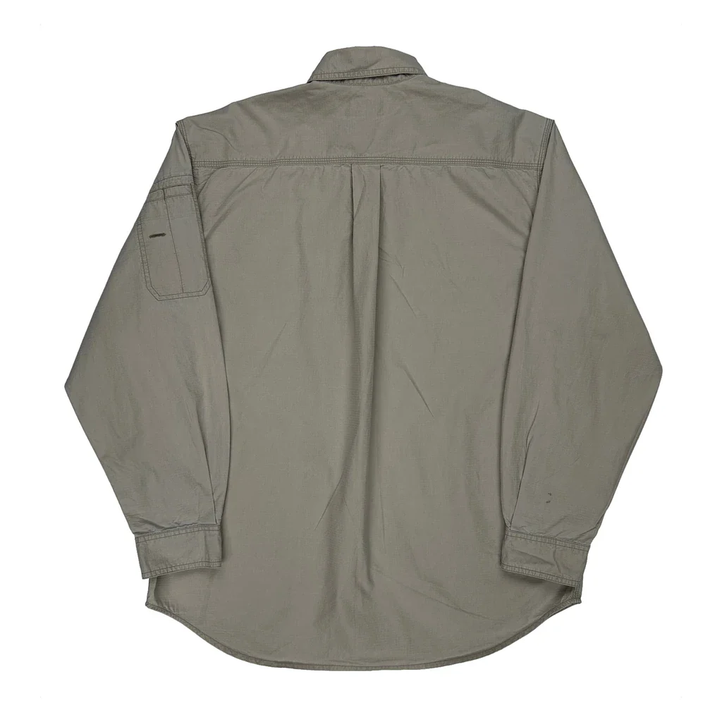 Rip Stop Carhartt Work Shirt - Large Beige Cotton - Image 2