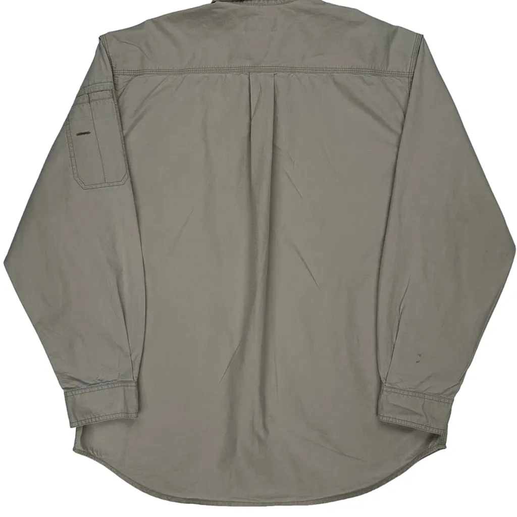 Rip Stop Carhartt Work Shirt - Large Beige Cotton - Image 6