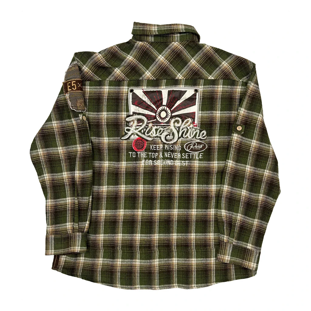 Rise & Shine The Real Mccoy Checked Flannel Shirt - 2XL Green Cotton - Image 2
