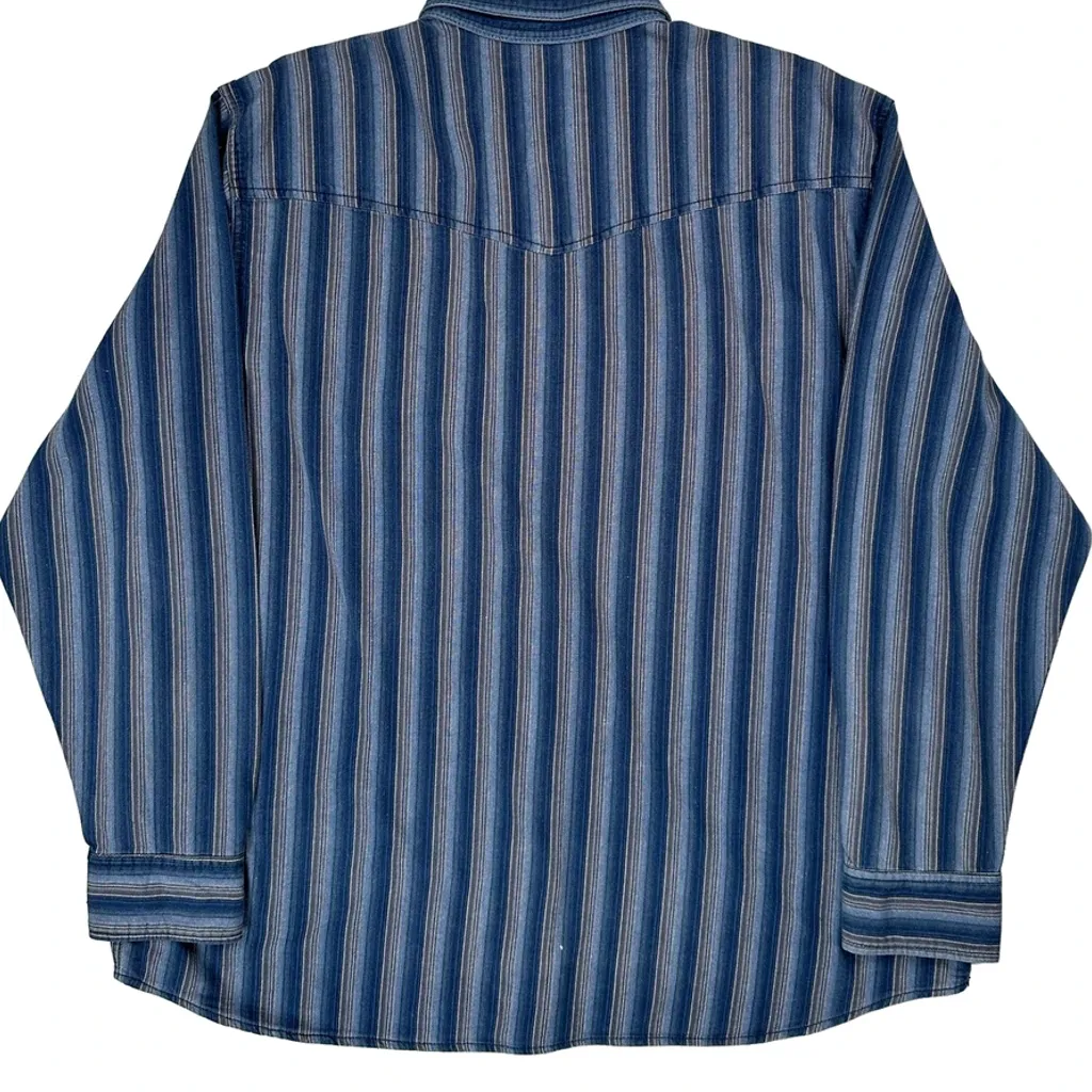 Rivers Striped Shirt - Large Blue Cotton - Image 6