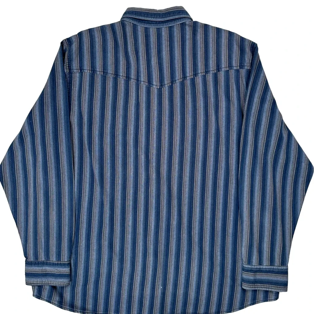 Rivers Striped Shirt - Large Blue Cotton - Image 7