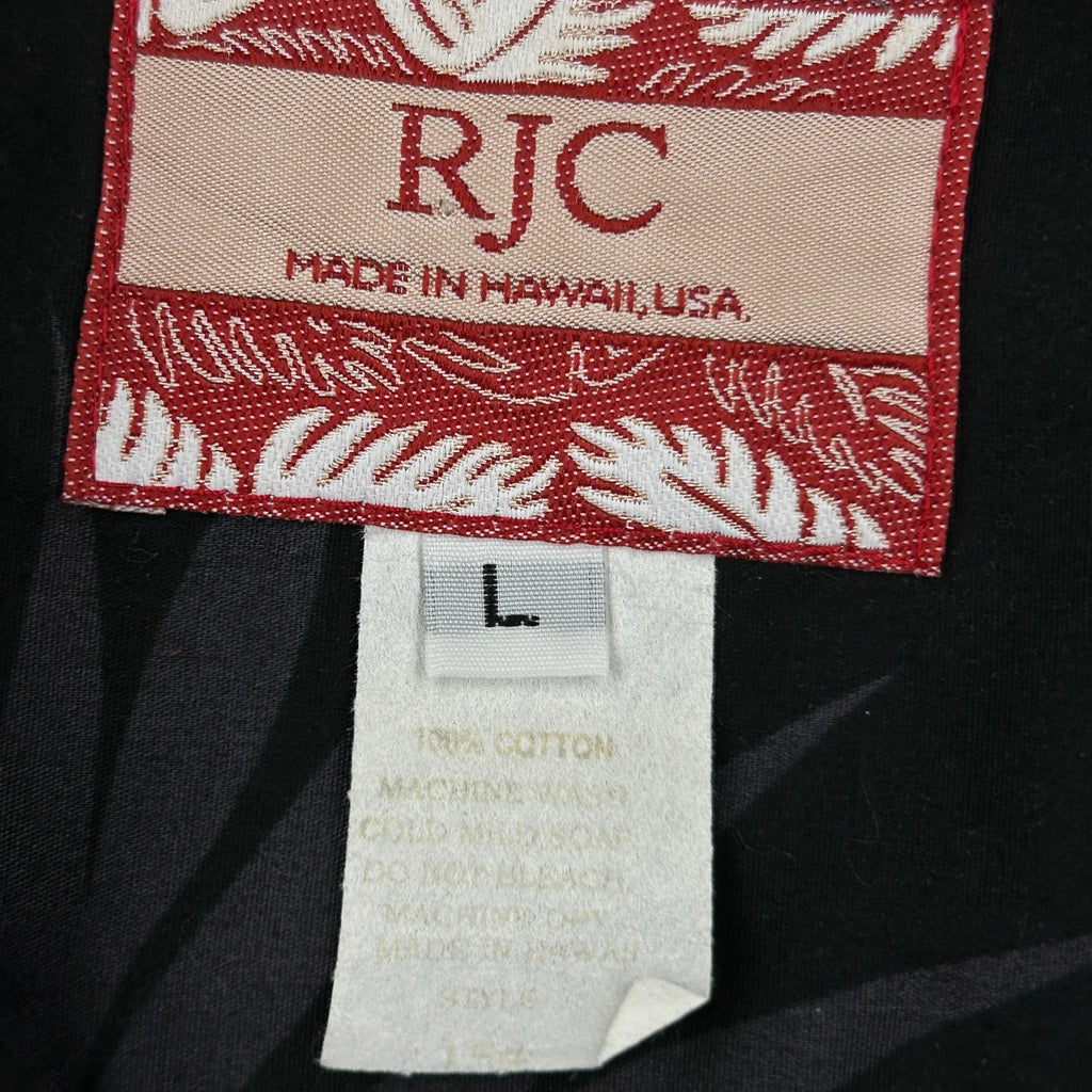 Rjc Graphic Hawaiian Shirt - Large Black Cotton - Image 3