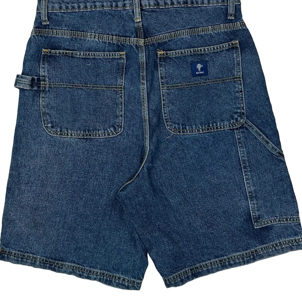 Rk Brand Denim Shorts - 32W 10L Blue Cotton - Image 7