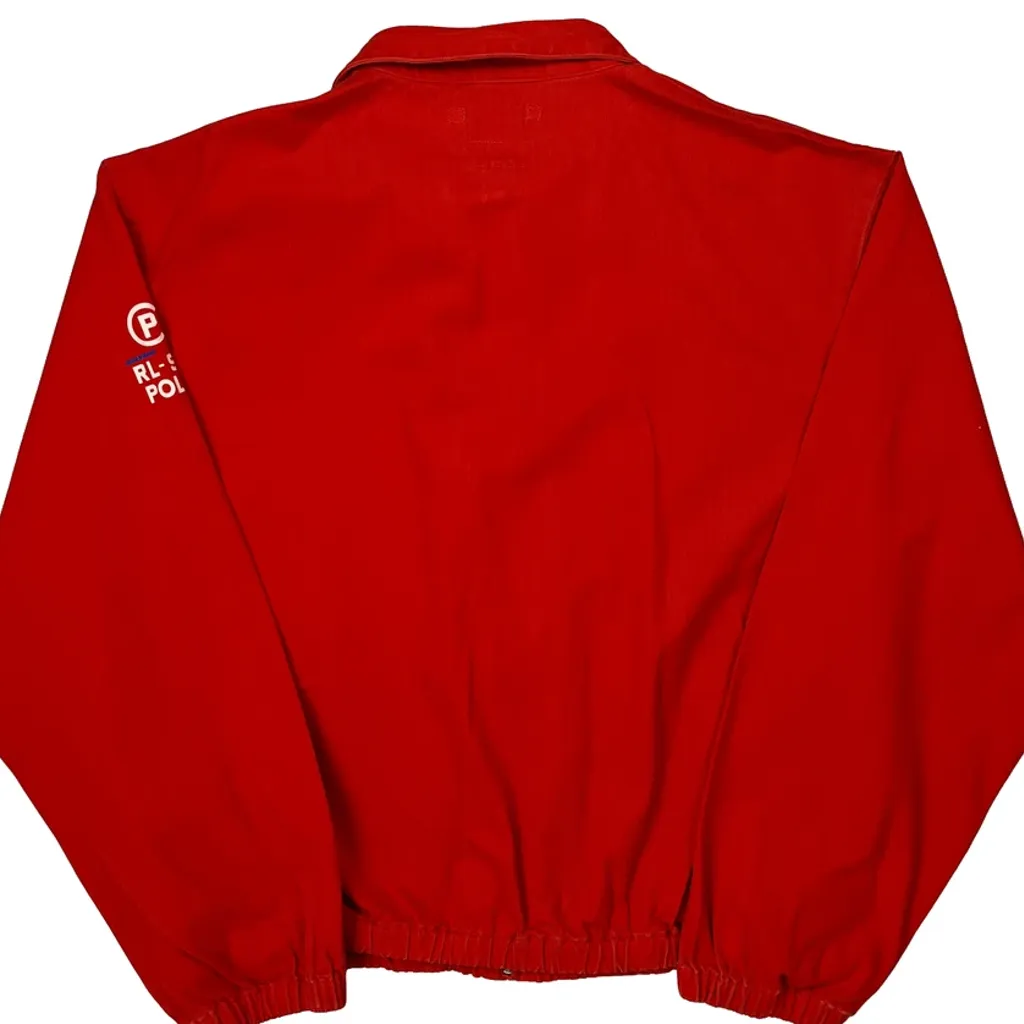 Rl-92 Polo By Ralph Lauren Made In USA Harrington Jacket - XL Red Cotton - Image 6