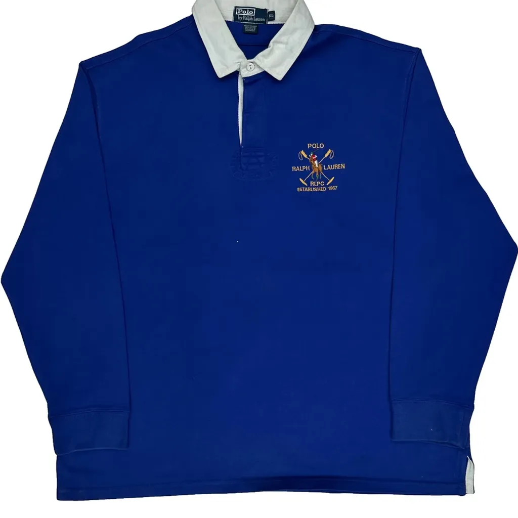 Rlpc Established 1967 Polo By Ralph Lauren Rugby Shirt - XL Blue Cotton - Image 5