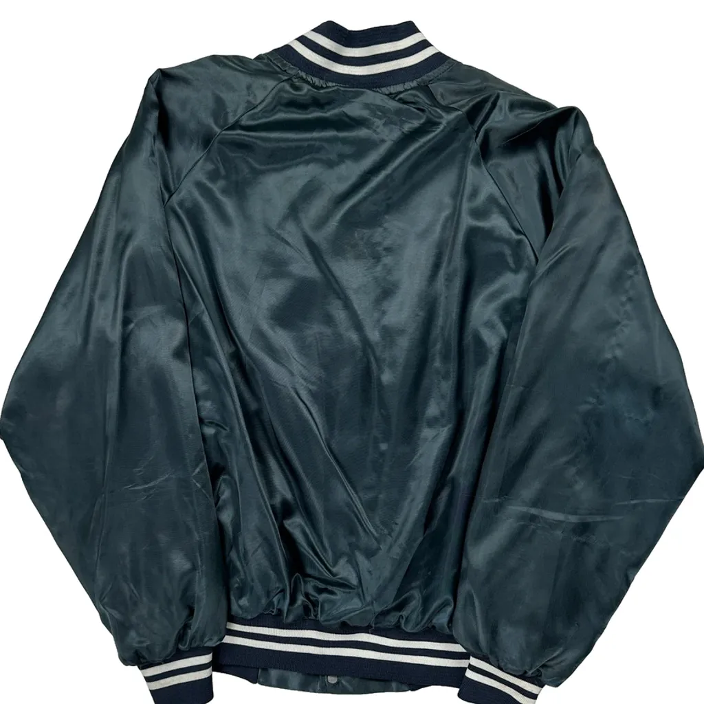 Robert M. Noy Aurura Made In USA Satin Varsity Jacket - XL Green Polyester - Image 6