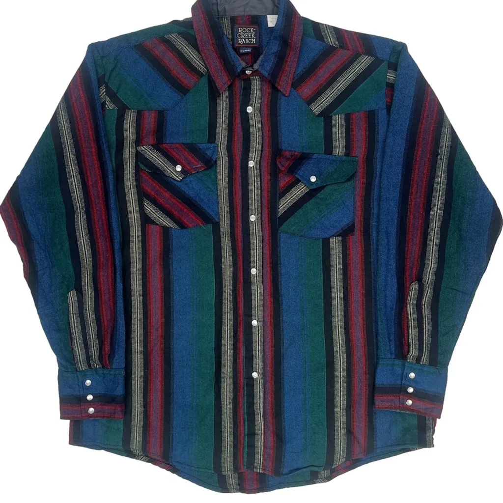 Rock Creek Striped Shirt - XL Multicoloured Acrylic - Image 4