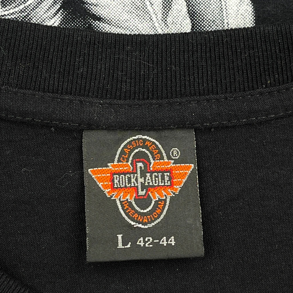 Rock Eagle Single Stitch T-Shirt - Large Black Cotton - Image 3