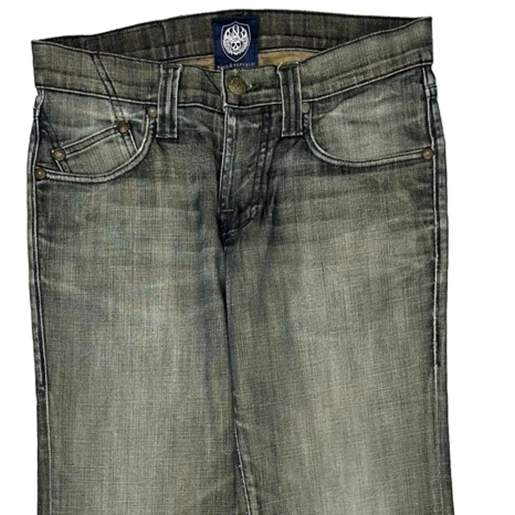 Rock & Republic Graphic Jeans - 32W 32L Grey Denim - Image 9
