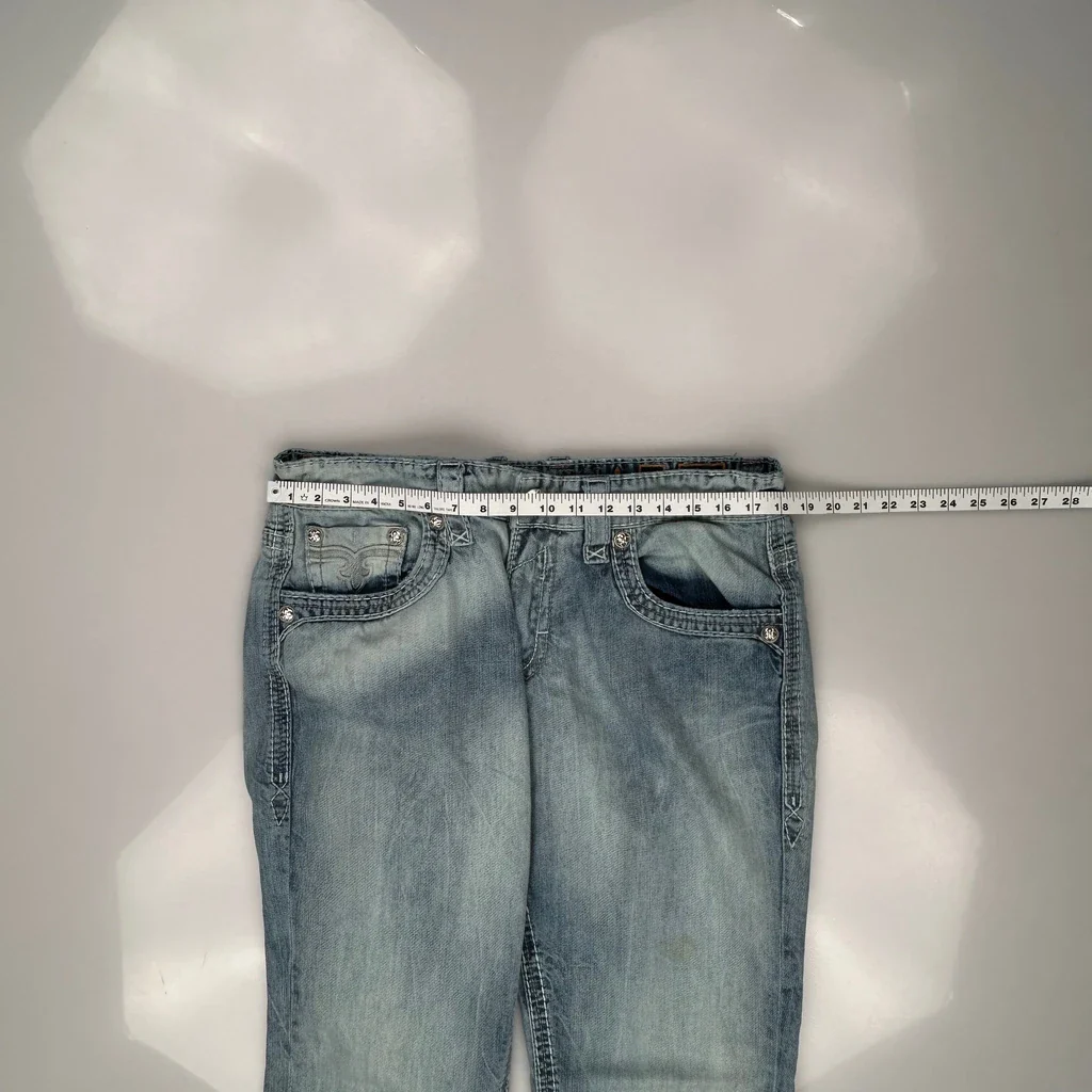 Rock Revival Jeans - 36W 34L Light Wash Cotton - Image 3
