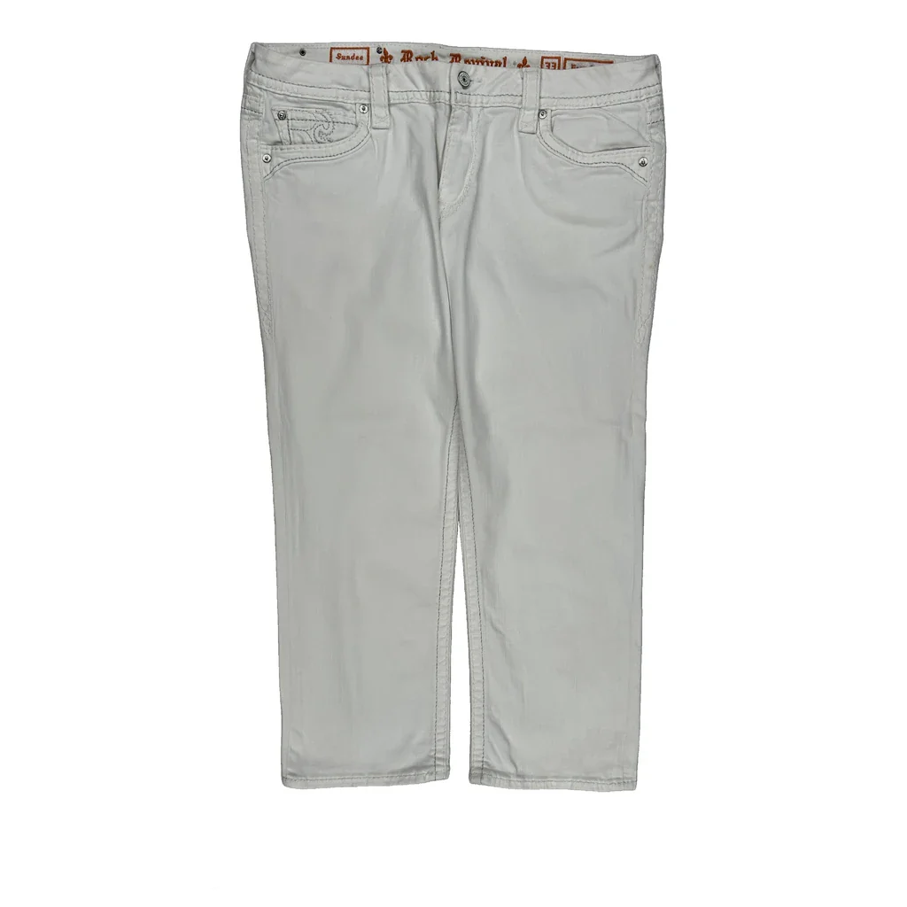 Rock Revival Jeans - 36W UK 14 White Cotton - Image 2