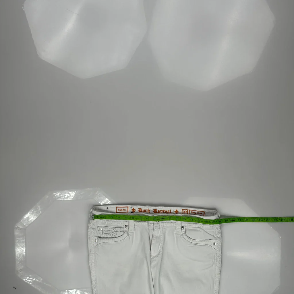 Rock Revival Jeans - 36W UK 14 White Cotton - Image 3