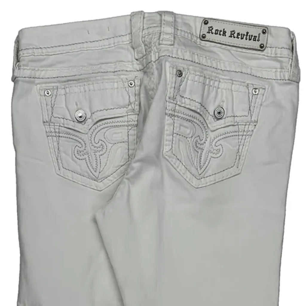 Rock Revival Jeans - 36W UK 14 White Cotton - Image 7