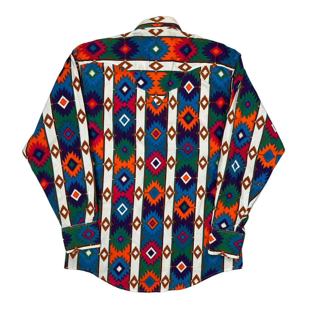 Rockmount Patterned Shirt - Medium Multicoloured Cotton - Image 2