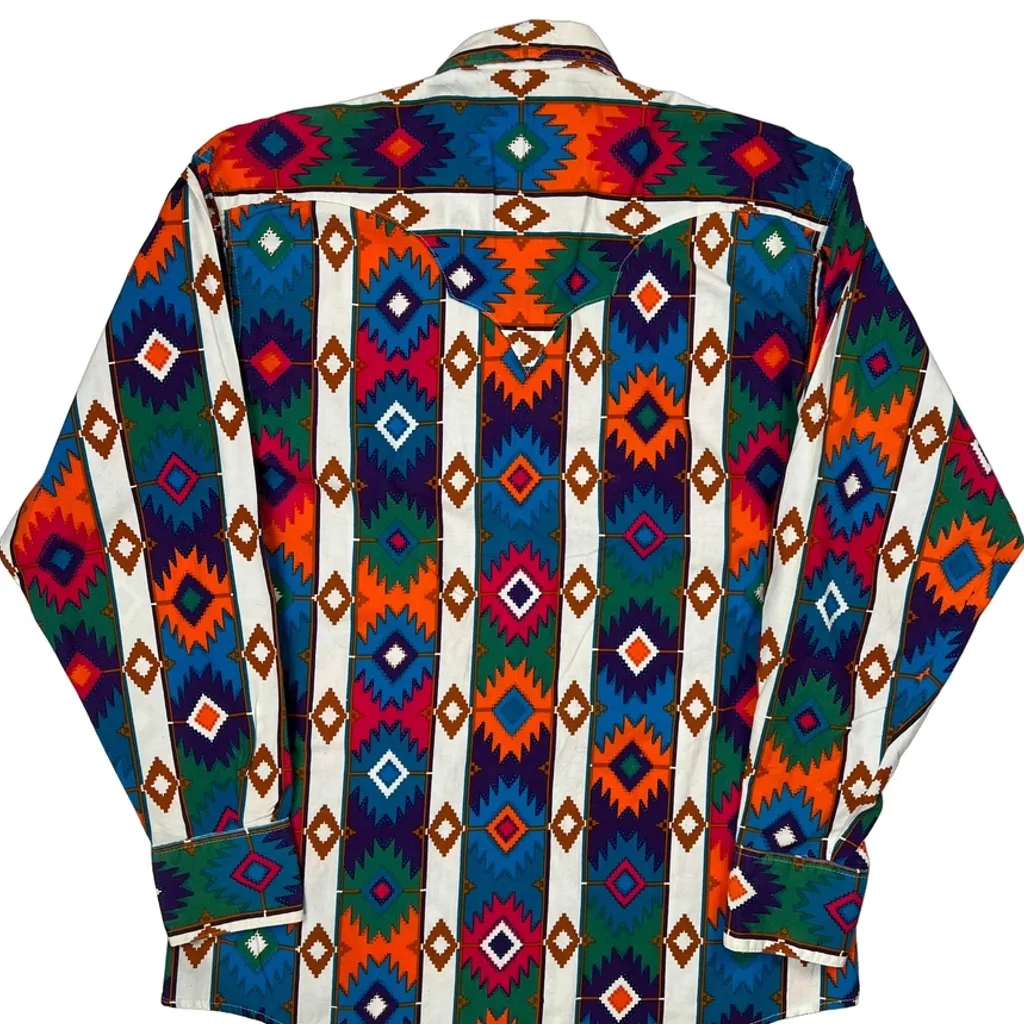 Rockmount Patterned Shirt - Medium Multicoloured Cotton - Image 7