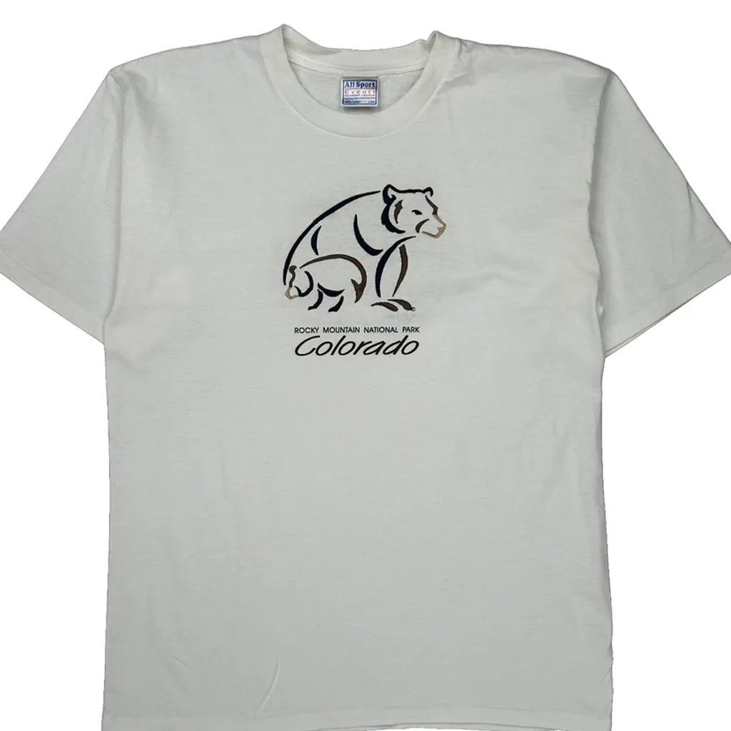 Rocky Mountain National Park All Sport Single Stitch T-Shirt - Large White Cotton - Image 4