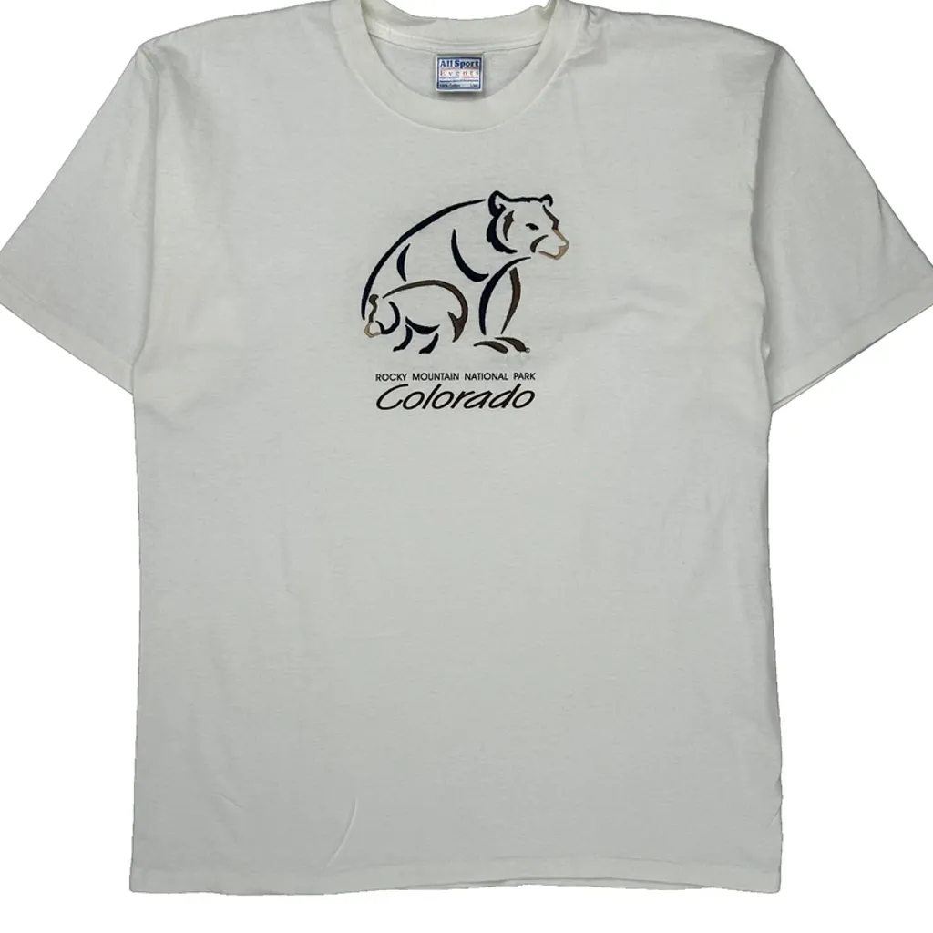 Rocky Mountain National Park All Sport Single Stitch T-Shirt - Large White Cotton - Image 5