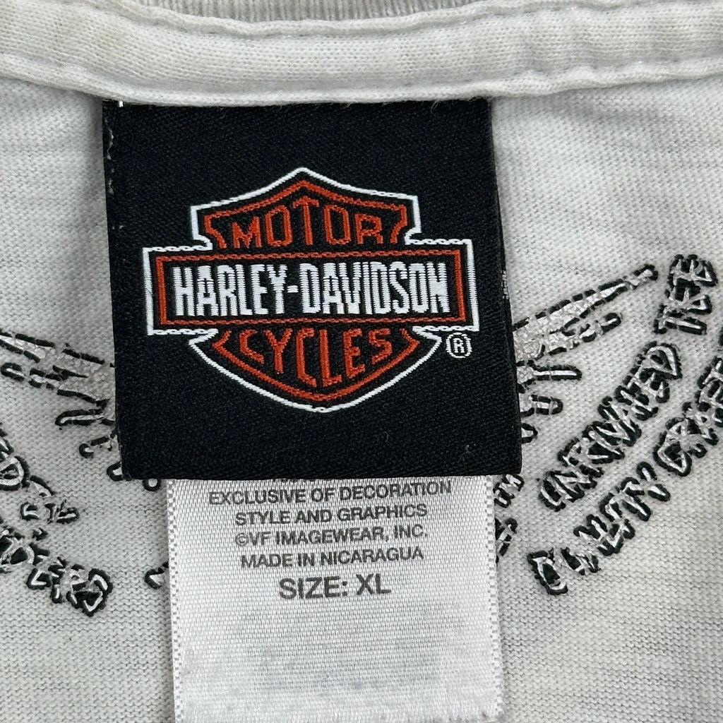 Rommel Harley-Davidson Harley Davidson Graphic T-Shirt - XL White Cotton - Image 3