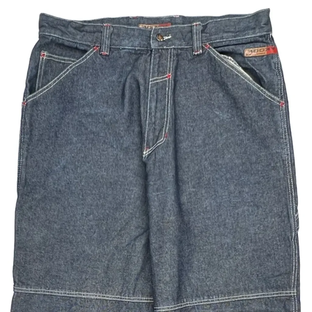 Rooky Carpenter Trousers - 36W 28L Blue Cotton - Image 9