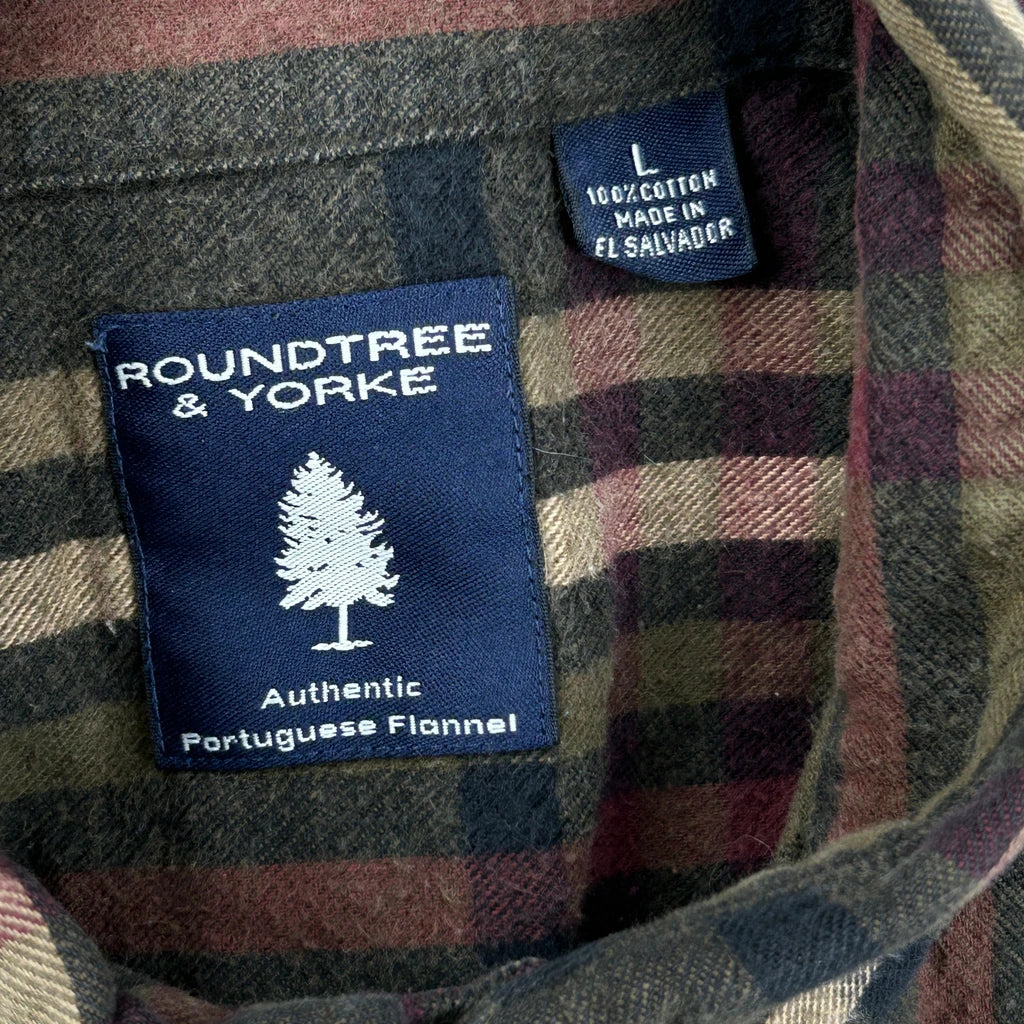 Roundtree & Yorke Checked Flannel Shirt - Large Multicoloured Cotton - Image 3