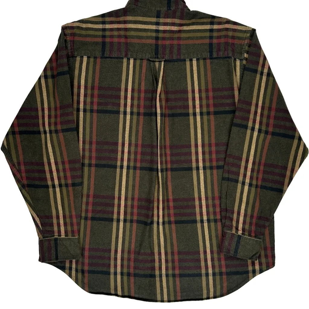 Roundtree & Yorke Checked Flannel Shirt - Large Multicoloured Cotton - Image 6