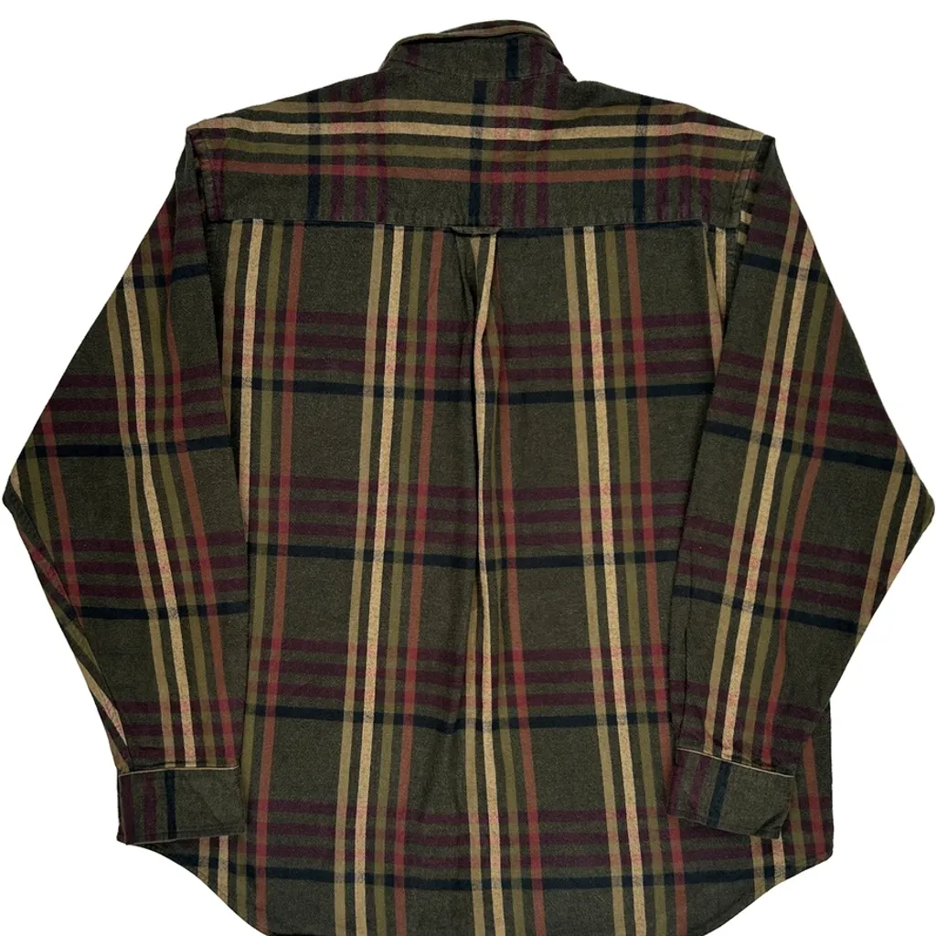 Roundtree & Yorke Checked Flannel Shirt - Large Multicoloured Cotton - Image 7
