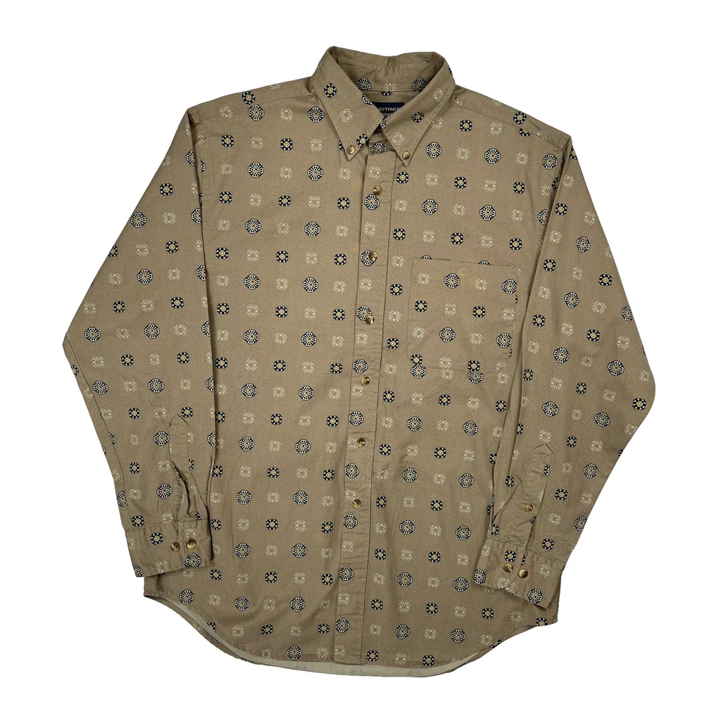 Roundtree & Yorke Shirt - Medium Beige Cotton