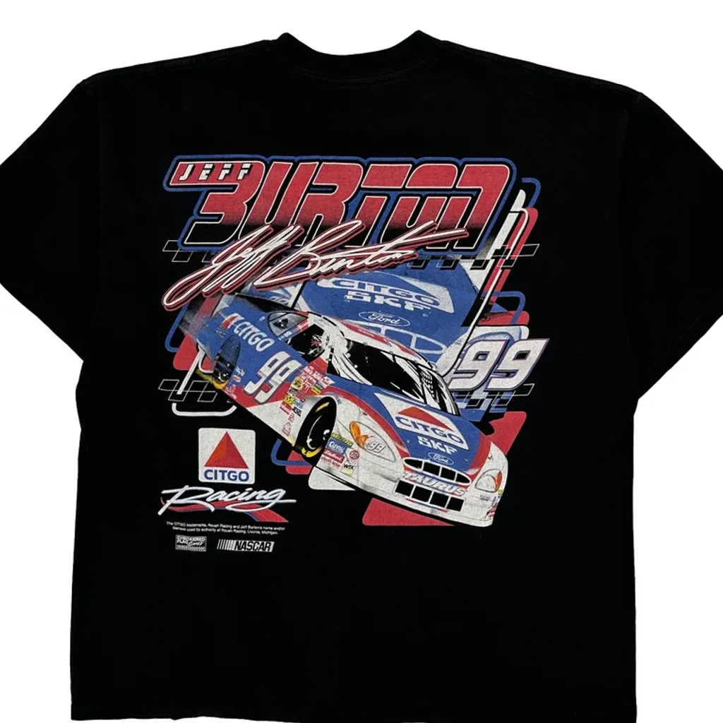 Roush Racing Checkered Flag Nascar T-Shirt - XL Black Cotton - Image 7