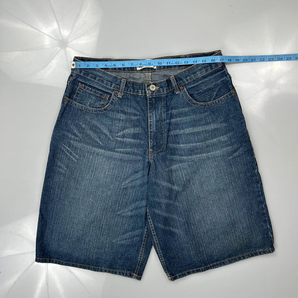 Route 66 Denim Shorts - 34W 13L Blue Denim - Image 3