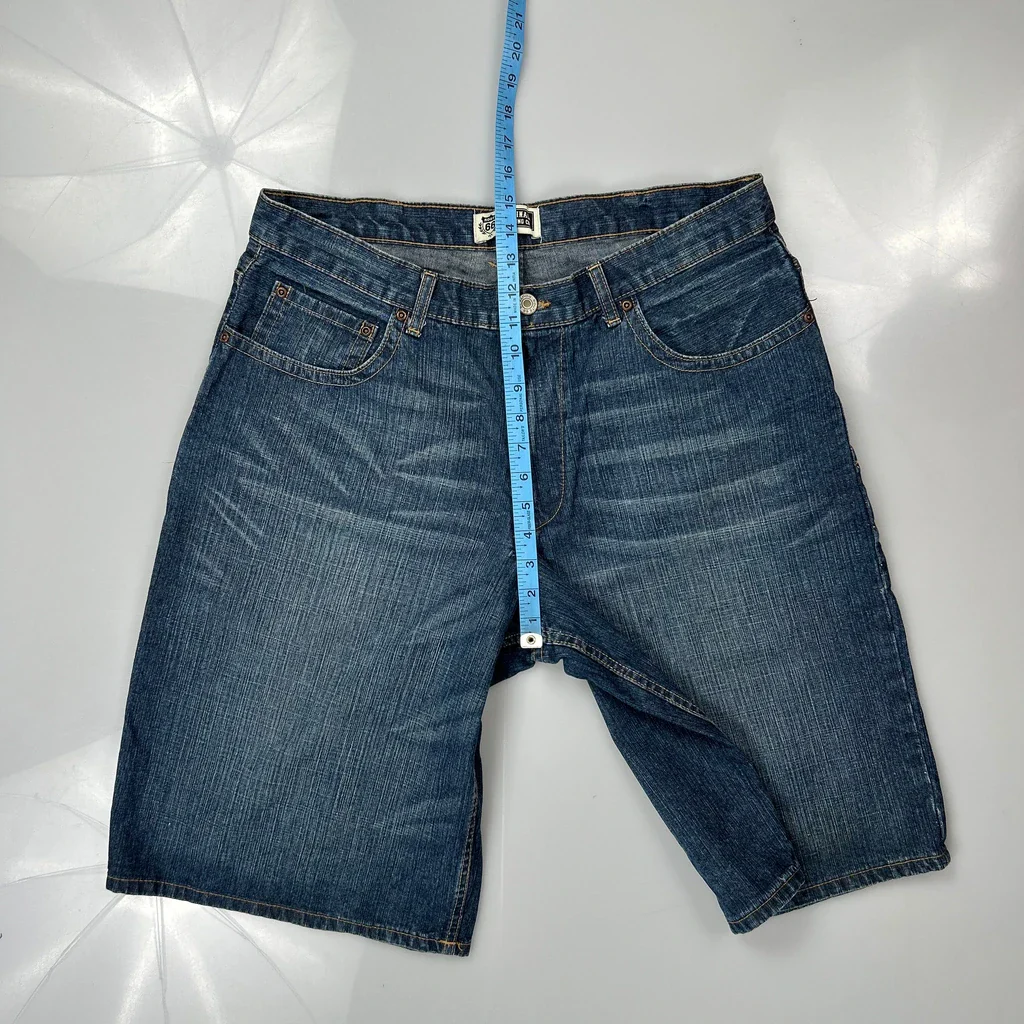 Route 66 Denim Shorts - 34W 13L Blue Denim - Image 4