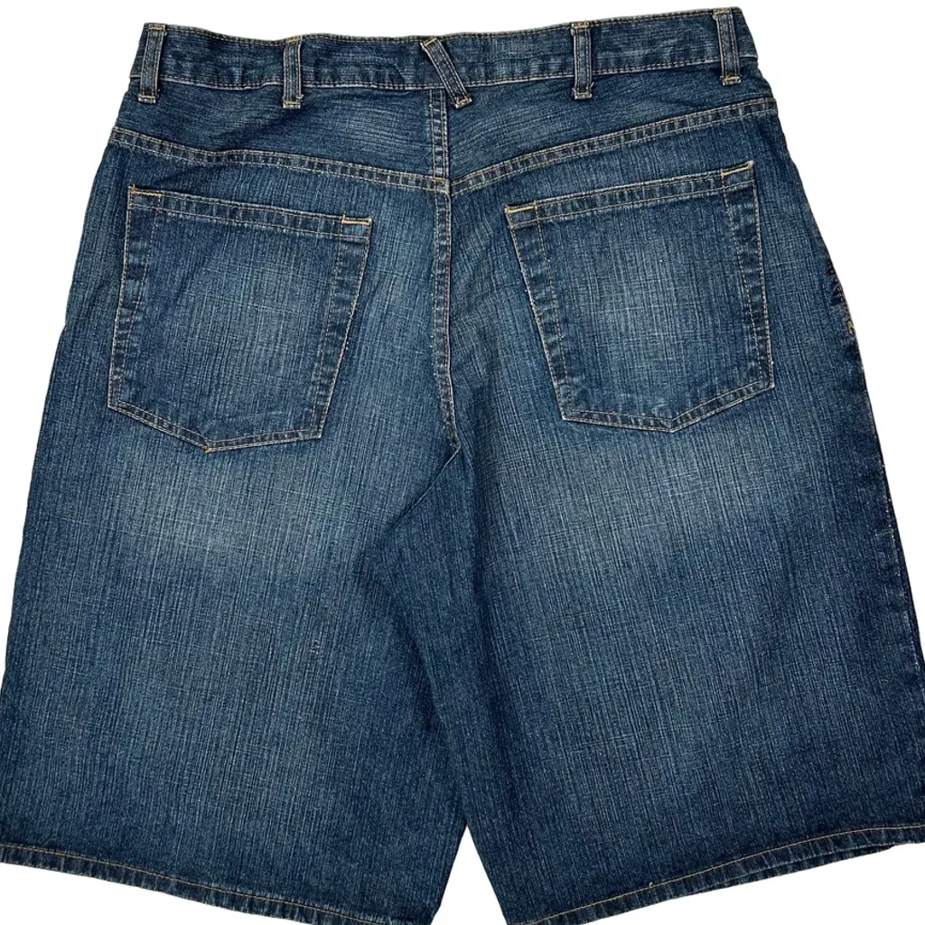 Route 66 Denim Shorts - 34W 13L Blue Denim - Image 7